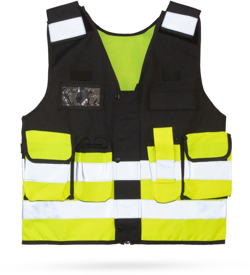 Levně Multifunkční vesta "Tactical" - black/hi vis yellow
