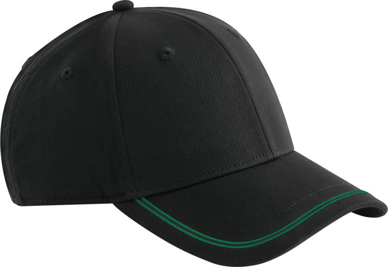Levně 6 panelová kšiltovka "Match Day" - black/kelly green