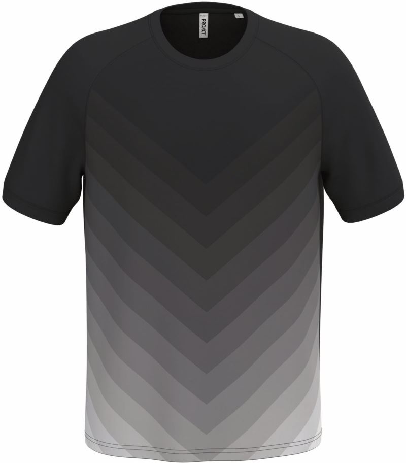 Levně Unisex sportovní tričko s barevným gradientem - black