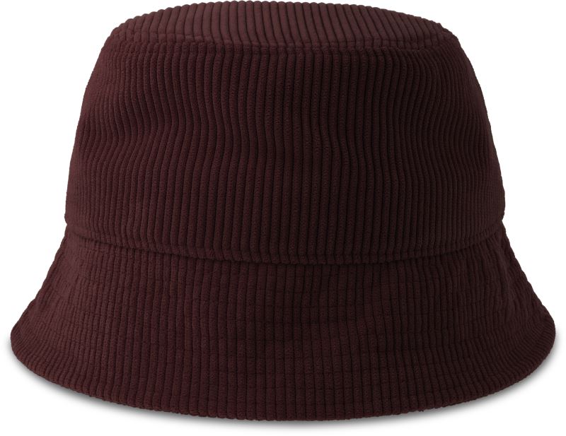 Levně Klobouk z manšestru - burgundy