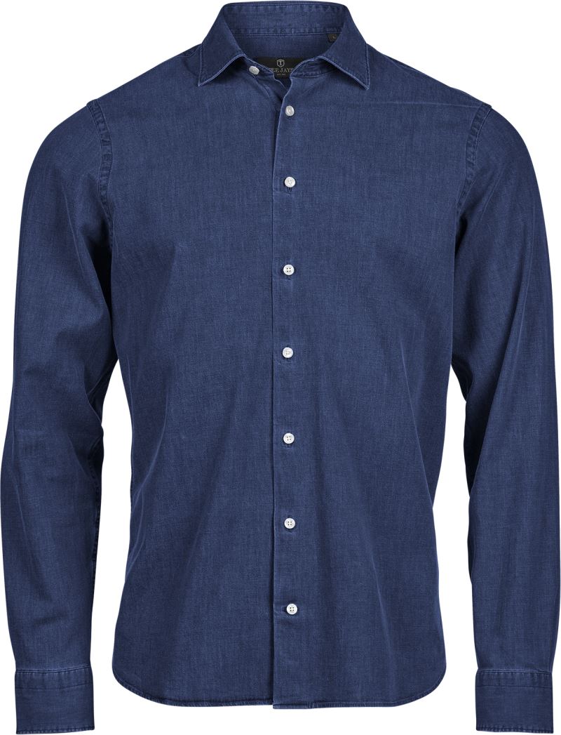 Levně Denim košile s dlouhým rukávem - blue denim