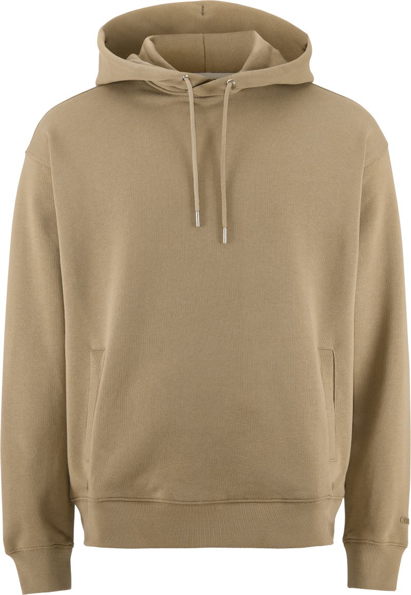 Levně Pánská těžká mikina s kapucí - taupe