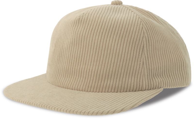 Levně 5 panelová manšestrová kšiltovka - stone