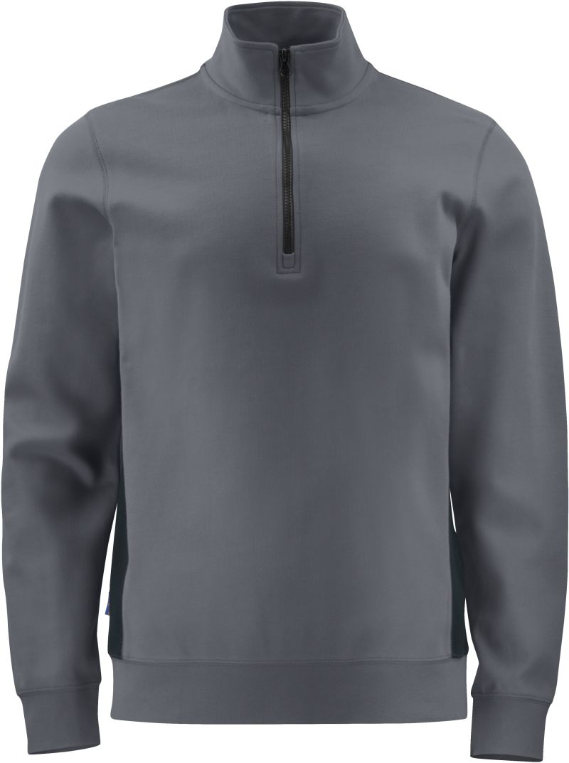 Levně Těžká pracovní mikina Doubleface s 1/4 zipem - grey