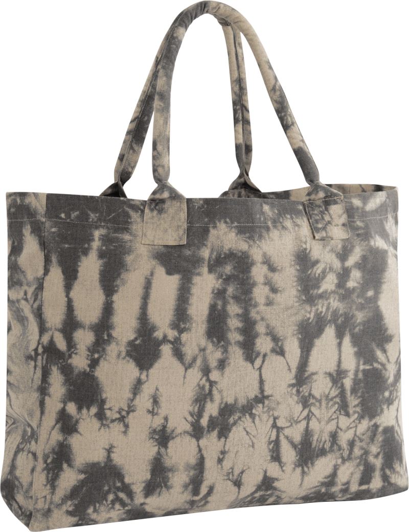 Levně Plátěná taška "Tie Dye" - sand black tie dye