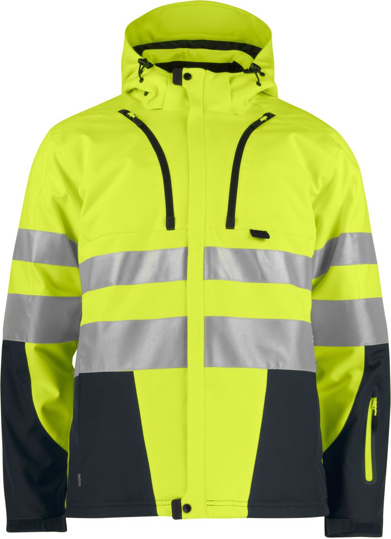 Levně 3-vrstvá bezpečnostní softshellová bunda - hi vis yellow/black