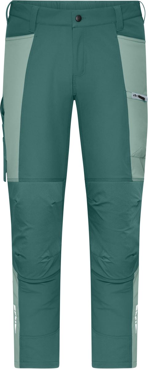 Levně Unisex strečové pracovní kalhoty - industrial green/foggy green