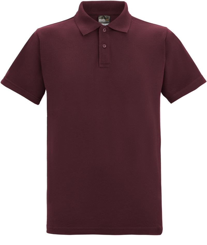 Levně Unisex piqué polo z těžké bavlny - burgundy