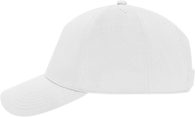 Levně 5 panelová kšiltovka laser cut - white