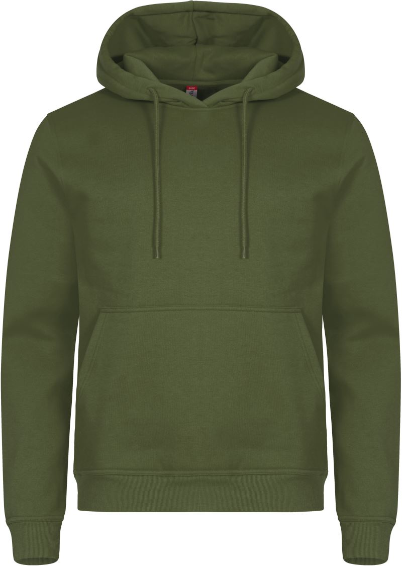 Levně Unisex mikina s kapucí - army green