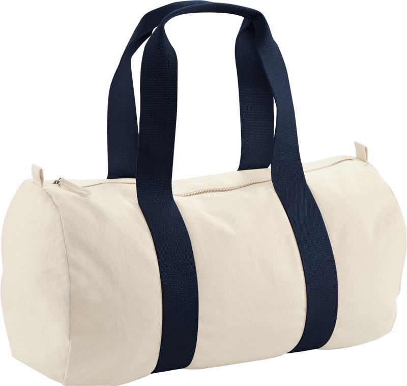 Kulatá sportovní taška EarthAware® - natural/french navy