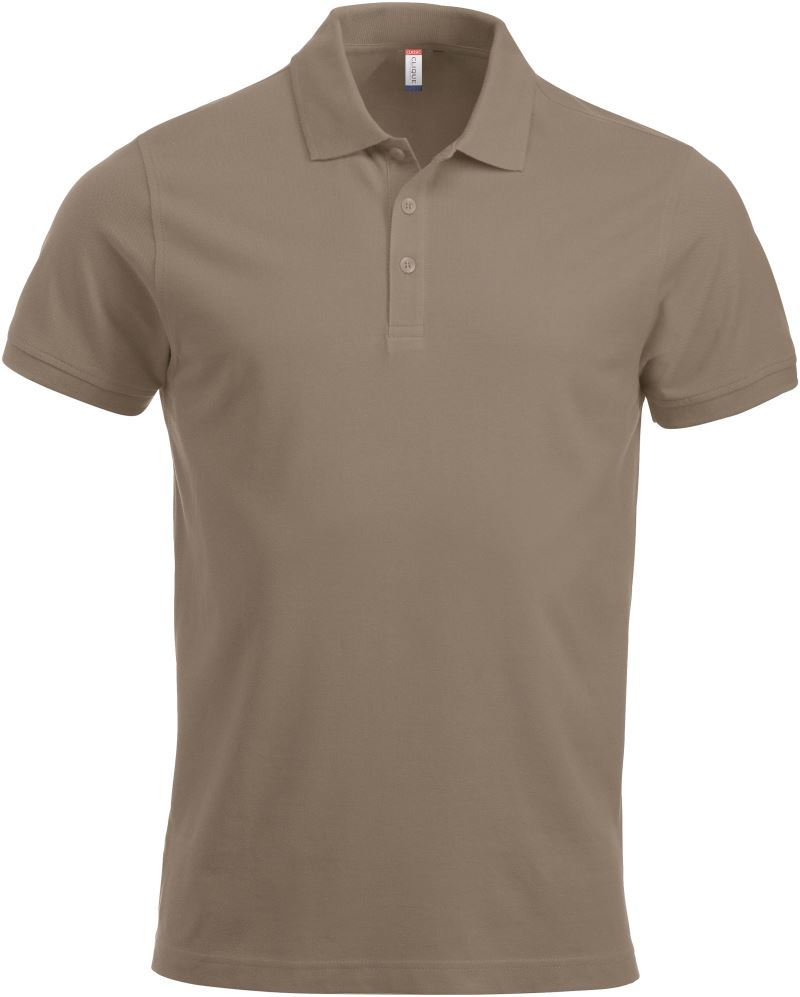 Levně Pánské piqué polo z těžké bavlny - caffe latte