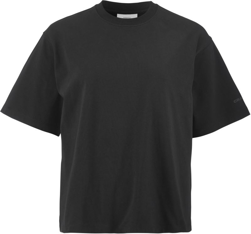 Levně Dámské tričko z těžké bavlny - black