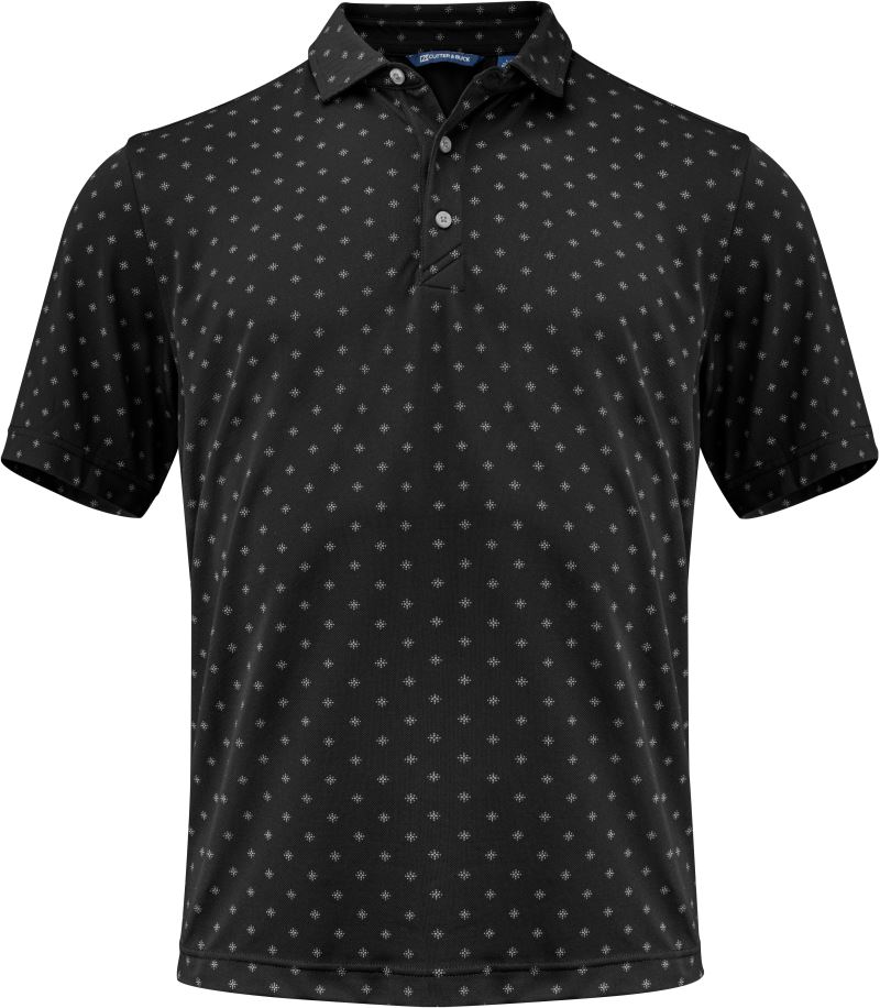 Levně Pánské funkční polo "Printed" - black