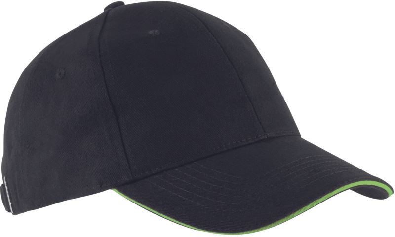 Levně 6 Panelová sandwich kšiltovka "Orlando" - black/lime
