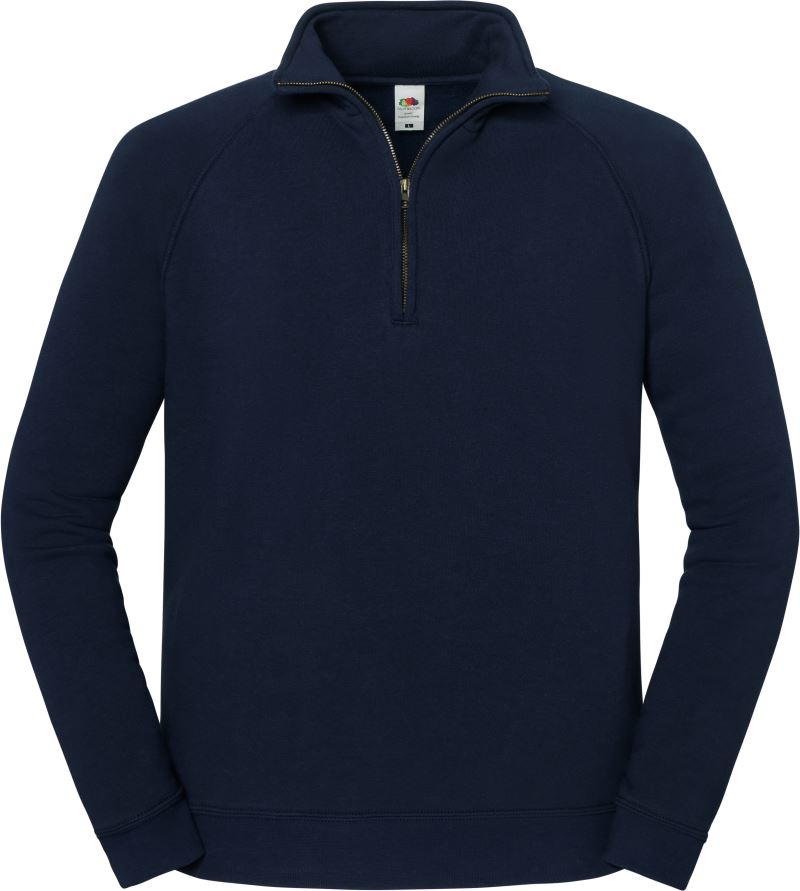 Levně Těžká mikina s 1/4 zipem - deep navy
