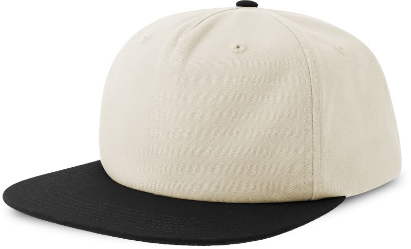 Levně 5 panelová baseballová kšiltovka - off white/black