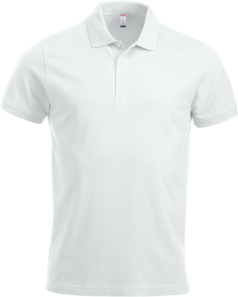 Levně Pánské piqué polo z těžké bavlny - white