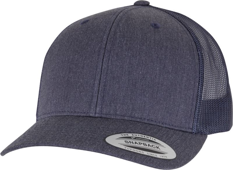 Levně 6 panelová vintage kšiltovka "Trucker" - heather navy