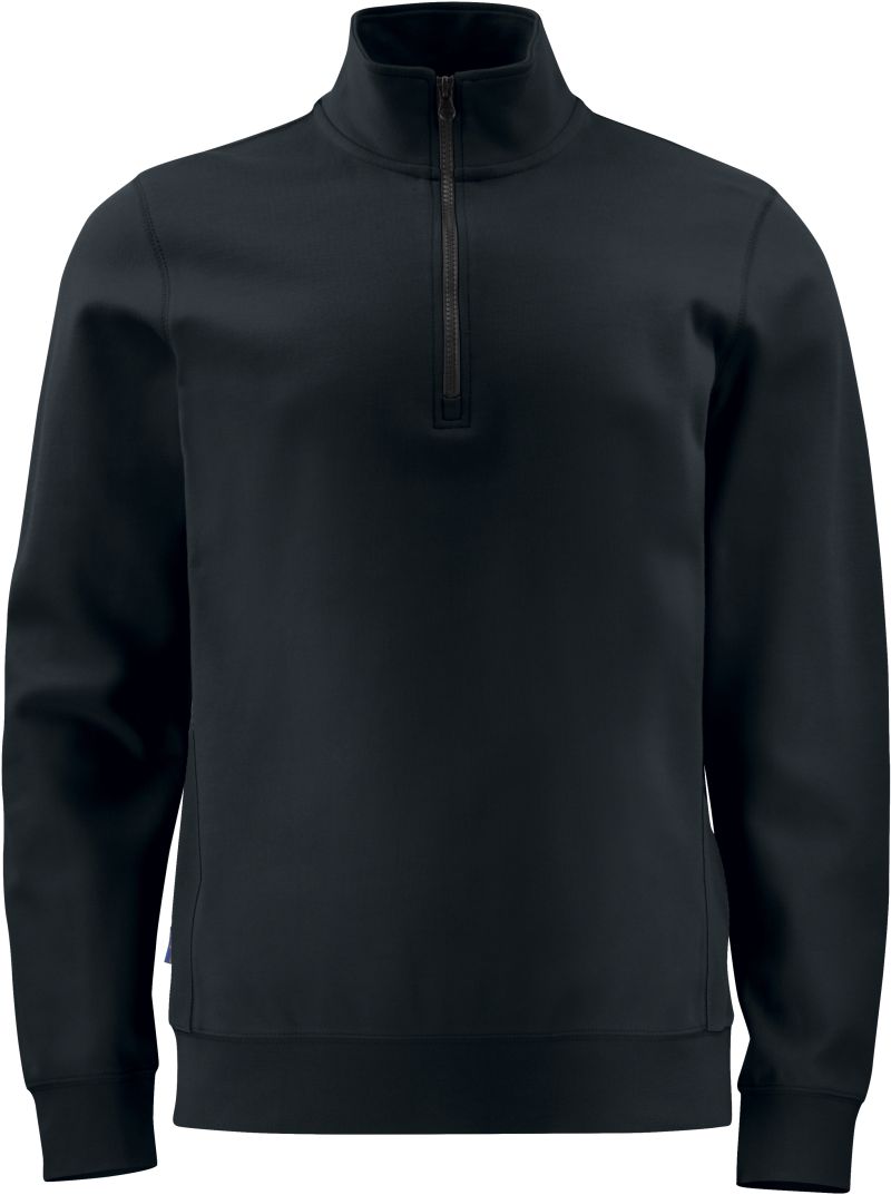 Levně Těžká pracovní mikina Doubleface s 1/4 zipem - black