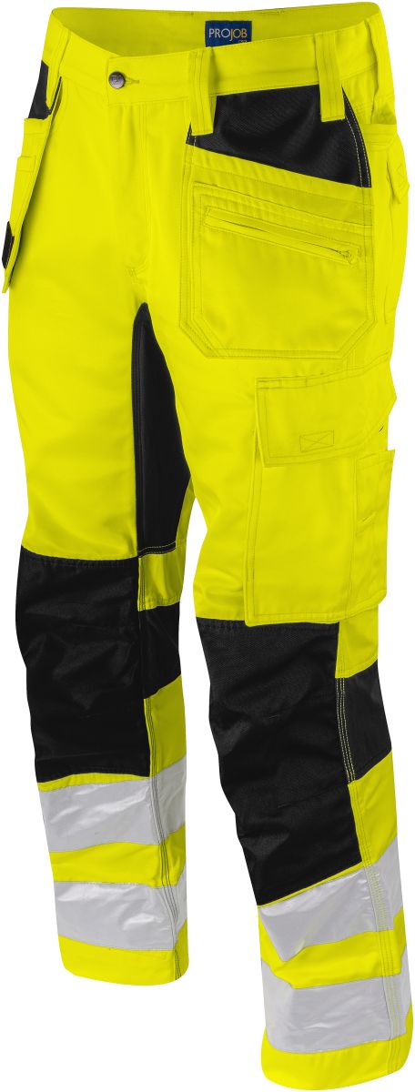 Levně Strečové bezpečnostní kalhoty - yellow/black
