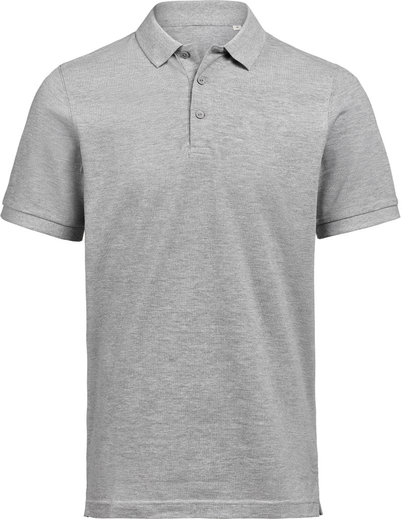 Levně Unisex piqué polo z těžké bavlny - grey melange