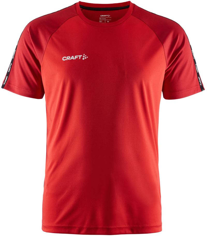 Levně Pánské kontrastní sportovní tričko - bright red/express