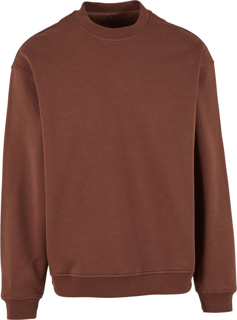 Levně Mikina z těžké bavlny "Loose Fit" - chocolate brown