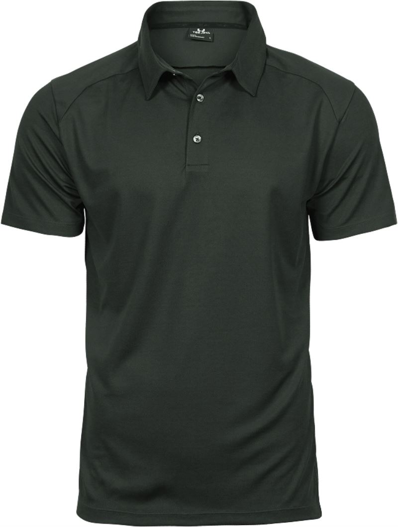 Levně Pánské luxusní sportovní polo - dark green
