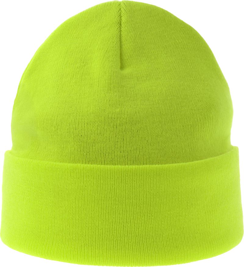 Levně Pletená čepice - yellow fluo