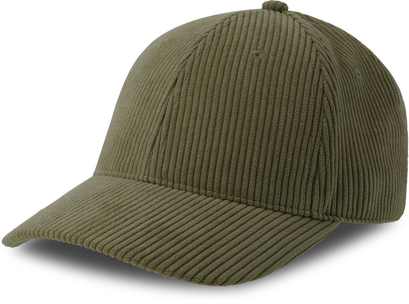 Levně 6 panelová manšestrová kšiltovka - olive