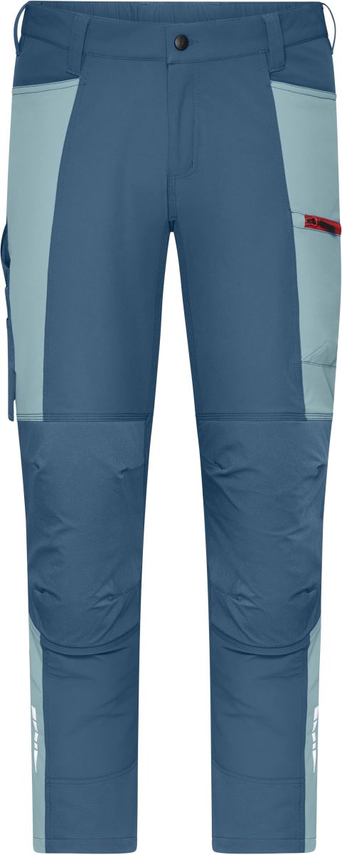 Levně Unisex strečové pracovní kalhoty - deep blue/steel blue