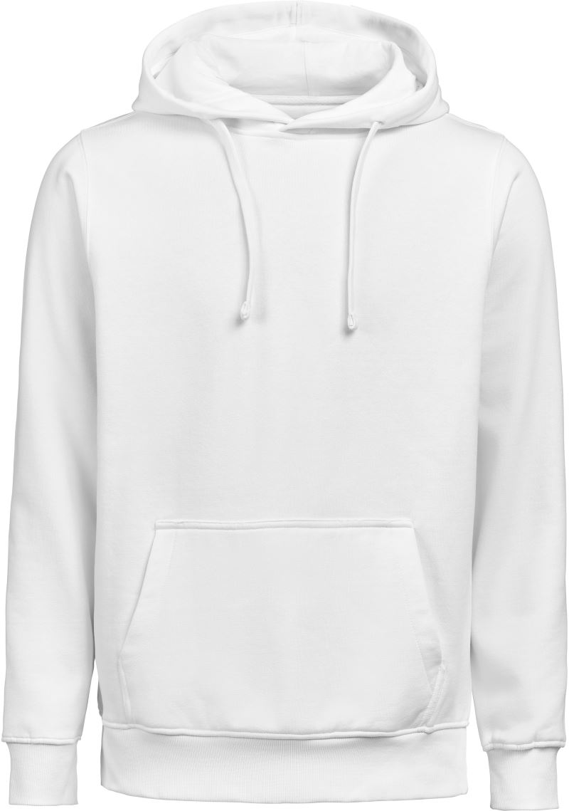 Levně Unisex mikina s kapucí - white