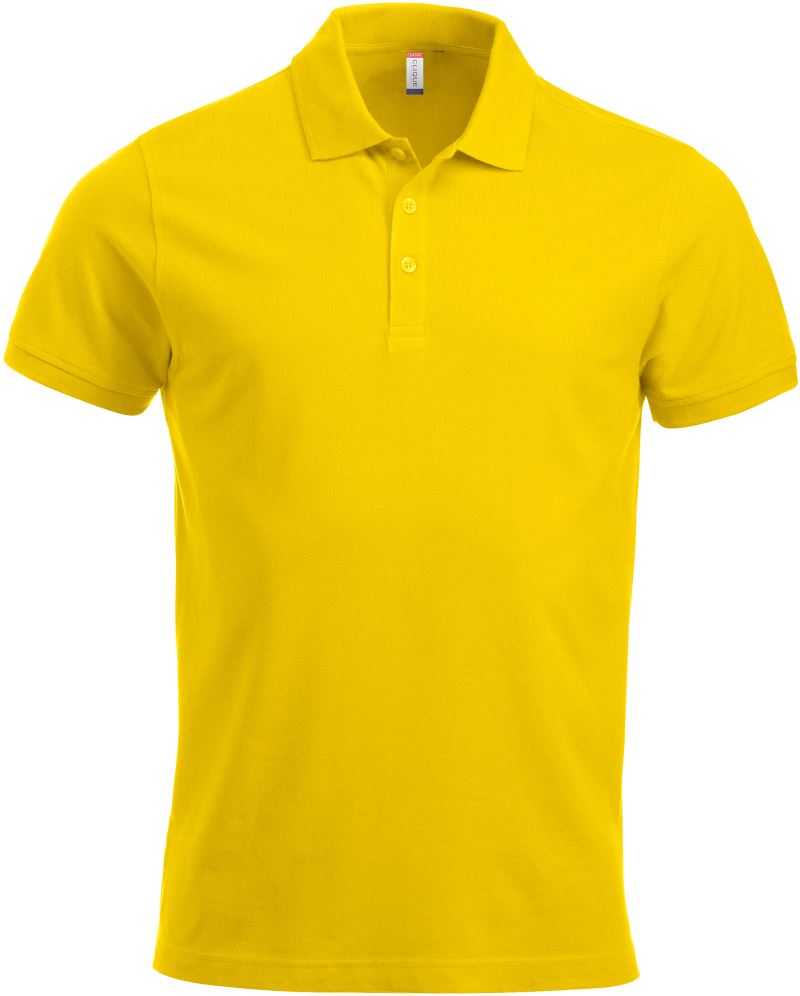Levně Pánské piqué polo z těžké bavlny - lemon