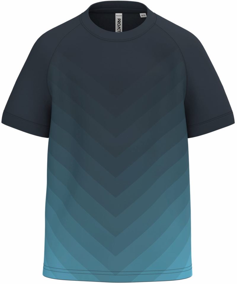 Levně Dětské sportovní tričko s barevným gradientem - navy