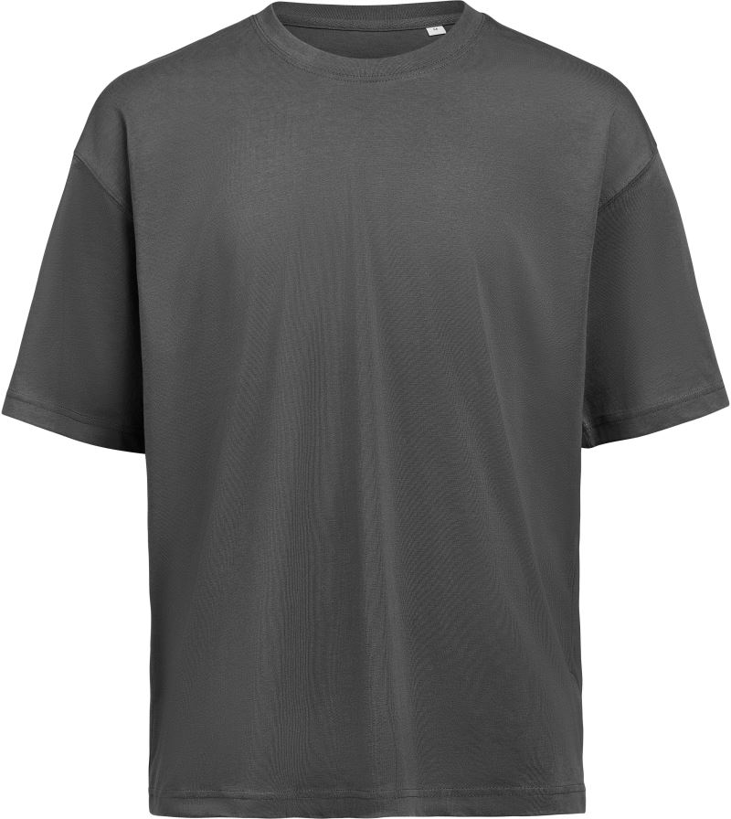Levně Unisex oversize tričko z těžké bavlny - charcoal