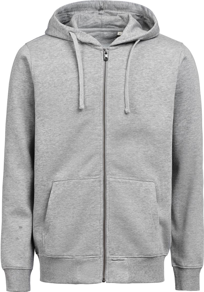 Levně Unisex mikina s kapucí z těžké bavlny - grey melange