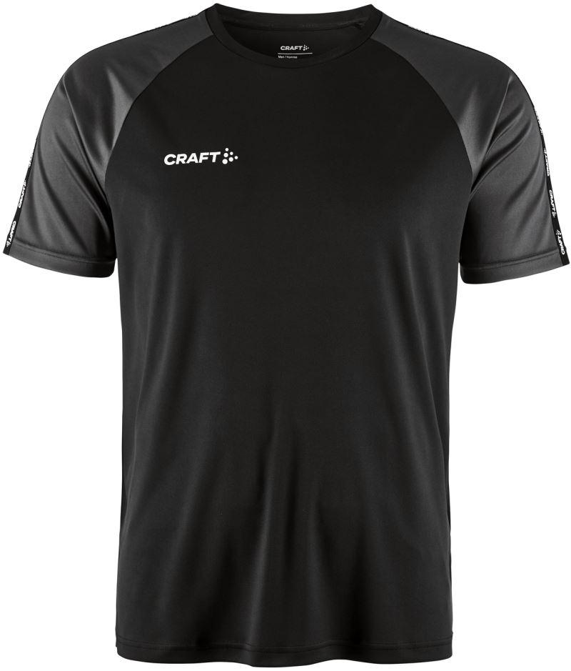 Pánské kontrastní sportovní tričko - black/granite
