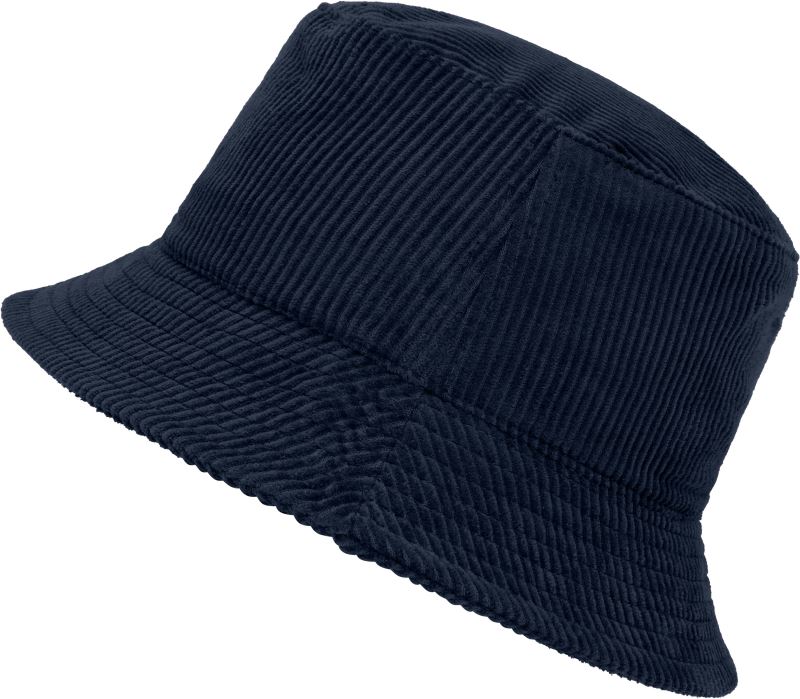 Levně Klobouk z manšestru - navy
