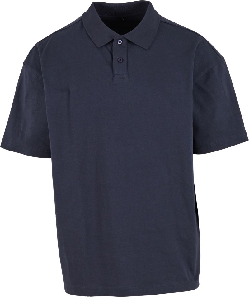 Levně Pánské piqué polo z těžké bavlny "Oversize" - navy