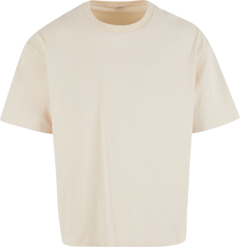 Levně Pánské těžké tričko "Cropped Oversize" - sand