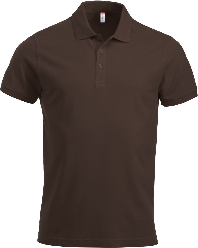 Levně Pánské piqué polo z těžké bavlny - dark mocca