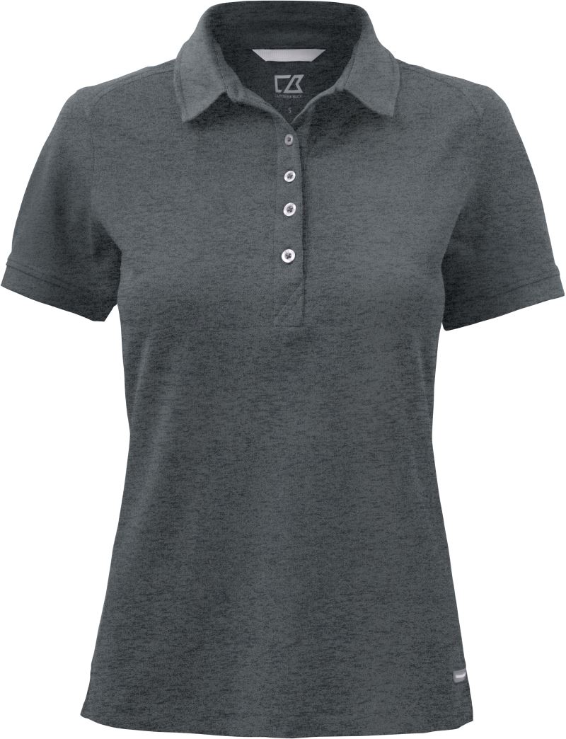 Levně Dámské piqué polo - anthracite melange