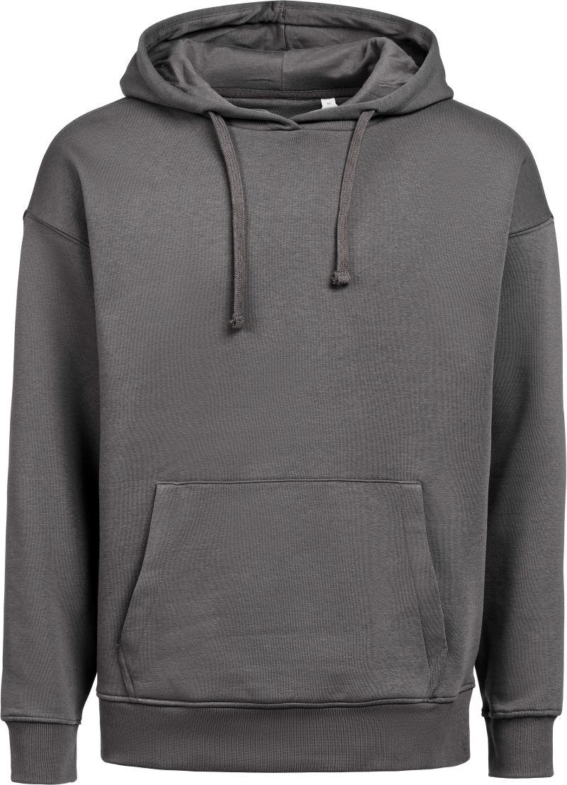 Levně Unisex mikina s kapucí "Loose Fit" - charcoal