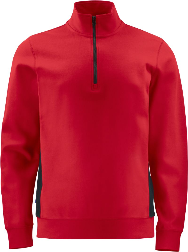Levně Těžká pracovní mikina Doubleface s 1/4 zipem - red