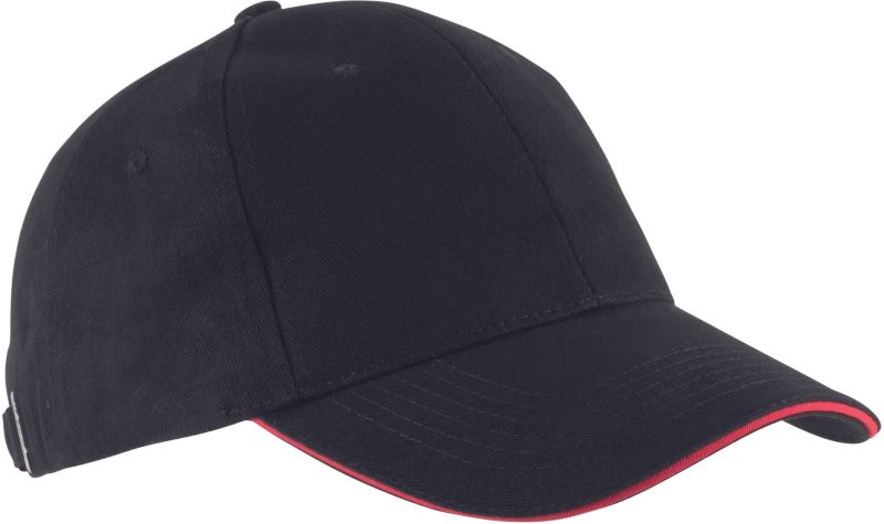 Levně 6 Panelová sandwich kšiltovka "Orlando" - black/red