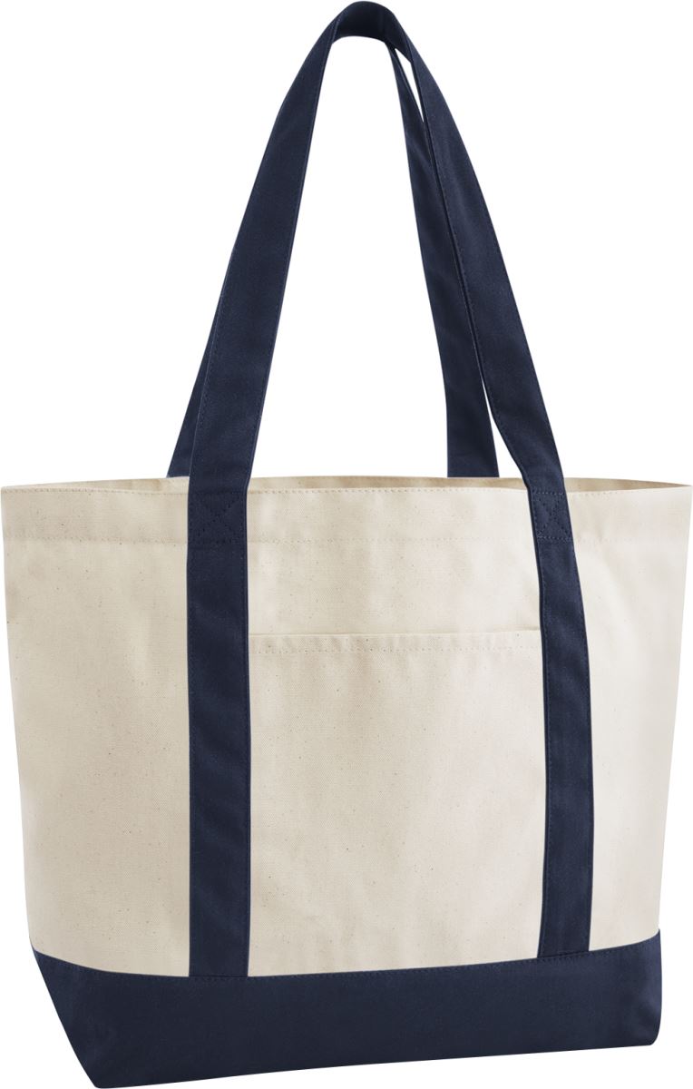EarthAware™ taška z bio bavlny - natural/french navy