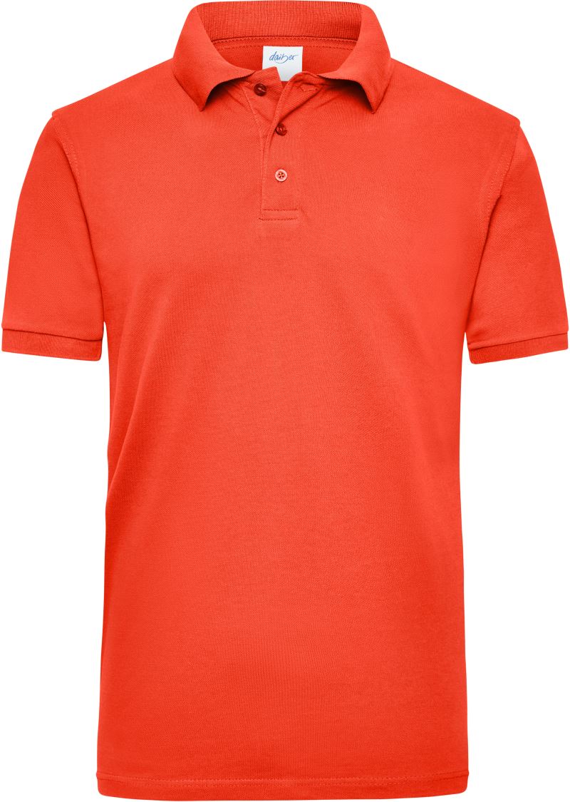 Levně Pánské pracovní piqué polo z těžké bavlny - spicy orange