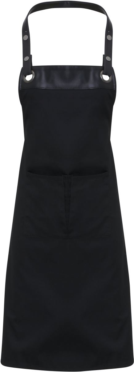 Levně Zástěra s laclem "Espresso" - black/black