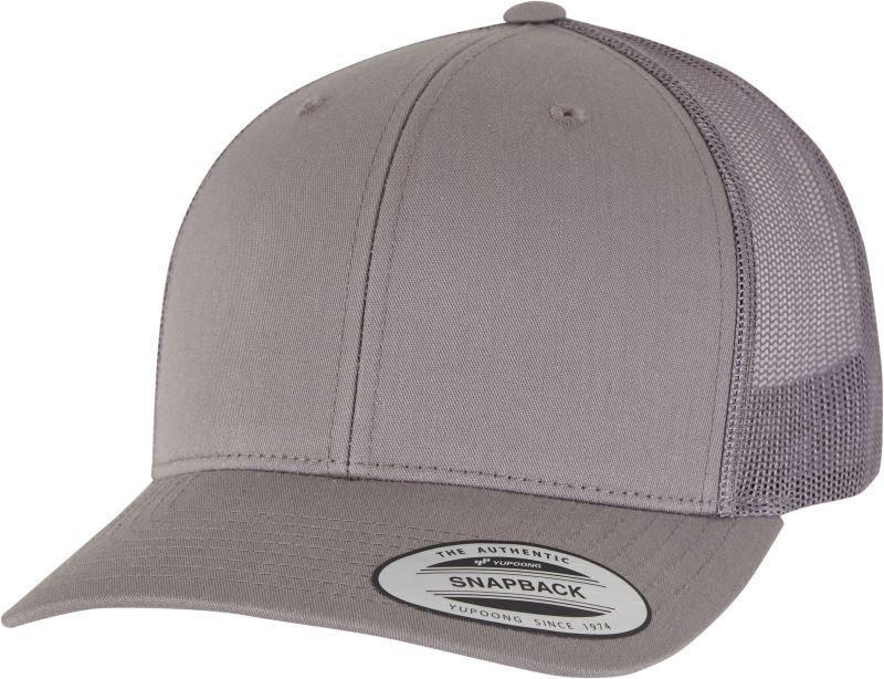 Levně 6 panelová vintage kšiltovka "Trucker" - steel grey